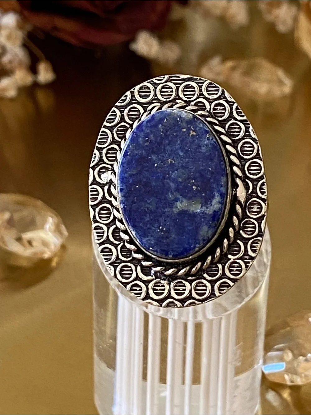 Lapis Lazuli Hand Crafted Ring Size 8.5